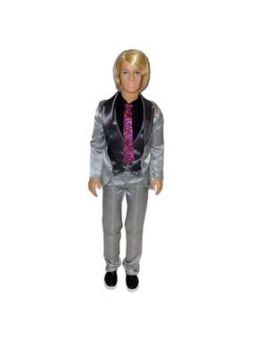 Barbie A Fashion Fairy Tale Ken Doll #T2568 Mattel 2009 Silver suit Jacket